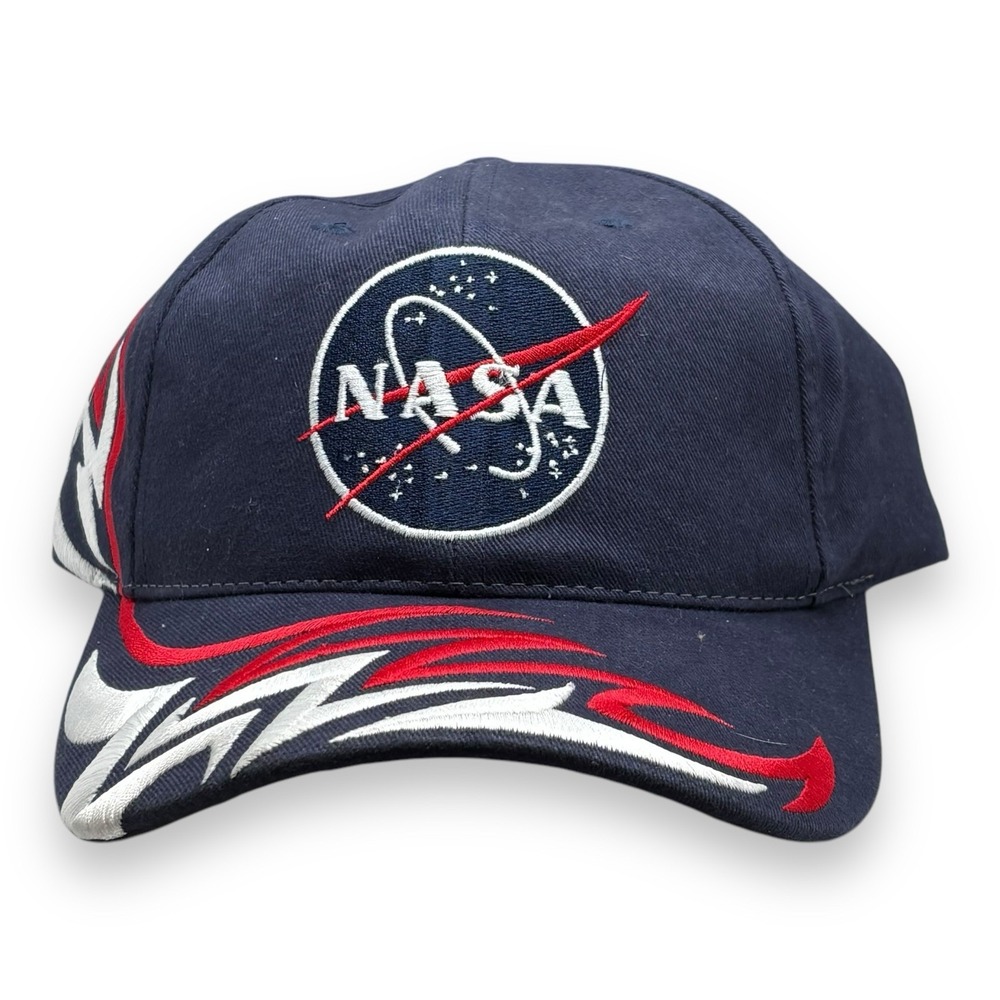 Vintage Nasa Kennedy Space Center Blue Baseball Hat Adjustable
